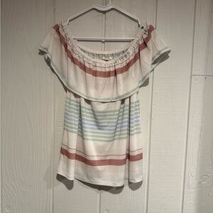 Maurice’s Striped Off-Shoulder Women's Top